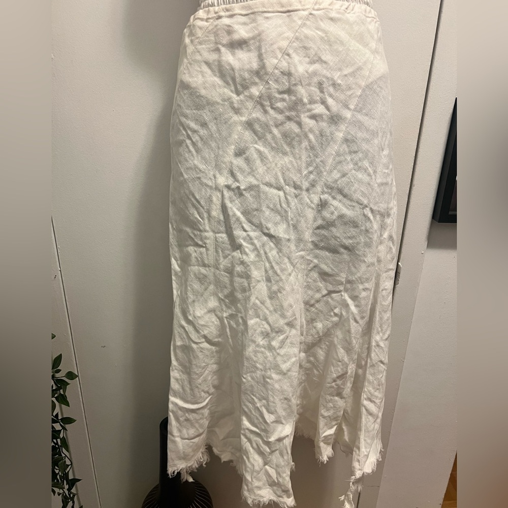 Twenty One white linen skirt